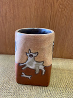 Dogs Mara Mug  in lead free stoneware pottery; 12oz; 511Z2