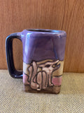 Coyote Mara Mug in lead free stoneware  Pottery. 12oz; 511S6