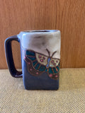 Butterfly Mara Mug in lead free stoneware pottery; 12oz; 511J8