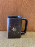 Snowflake Mara Mug in lead free stoneware pottery. 12oz; 511X2