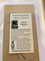 Michael Watchman; Authentic Navajo Sandpainting; 3” x 6”; SP36-2G