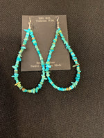Authentic Navajo Turquoise Chunk Beaded Earrings