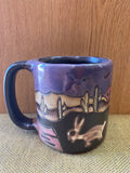 Desert Scene Mara Mug in lead free stoneware pottery; 16oz; 510F5