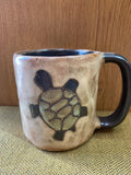 Turtle Mara Mug in lead free stoneware pottery  16oz; 510P1