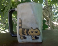 Cats Mara Mug in lead free stoneware pottery;12oz; 511S7
