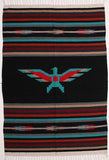 Handwoven Mexican Style Thunderbird  Blankets in recycled fibers 5' x 7'