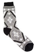 Grey and black native design socks